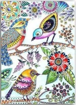 Postkarte Vögel