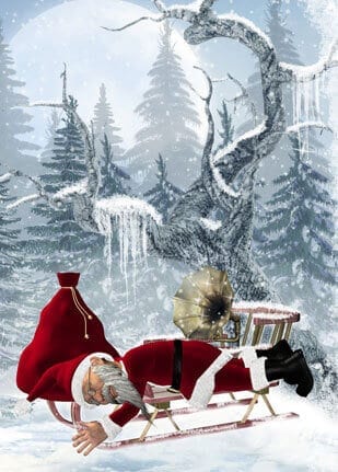 Santa im Schnee
