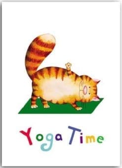 Postkarte Yoga-Katze
