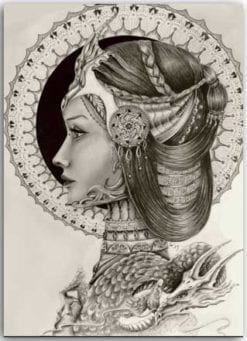 Postkarte Bildnis der Drachenkönigin