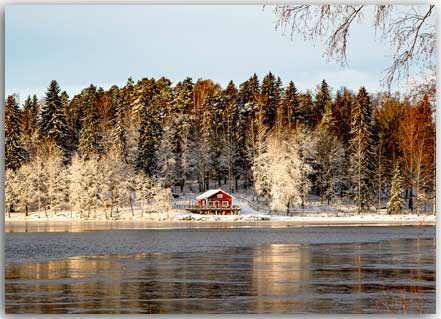 Postkarte Winter in Aulanko