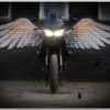 Postkarte Motorrad mit Engelsflügeln