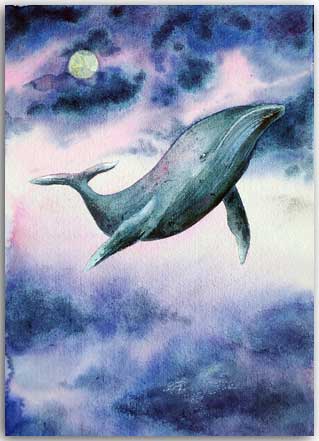 Postcard Spacewhale