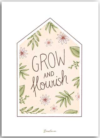 Postcard Grow and Flourish