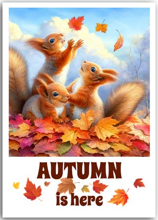 Postkarte Autumn is here